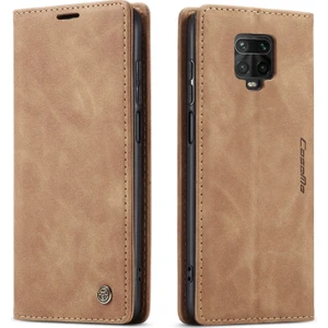 Xiaomi Redmi Note 9 Pro Için Retro Pu Deri Tpu Kart Bölmeli Manyetik Flip Standlı Kılıf (Yurt Dışından)