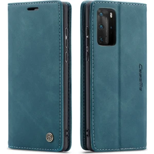 Huawei P40 Pro Için Retro Pu Deri Tpu Kart Bölmeli Manyetik Flip Standlı Kılıf (Yurt Dışından)