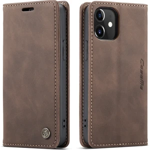 iPhone 12 Mini Için Retro Pu Deri Tpu Kart Bölmeli Manyetik Flip Standlı Kılıf (Yurt Dışından)