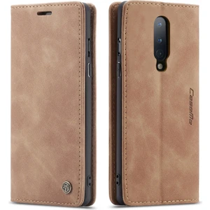Oneplus 8 Için Retro Pu Deri Tpu Kart Bölmeli Manyetik Flip Standlı Kılıf (Yurt Dışından)