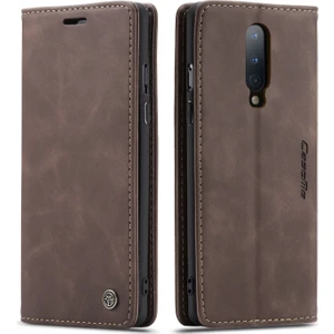 Oneplus 8 Için Retro Pu Deri Tpu Kart Bölmeli Manyetik Flip Standlı Kılıf (Yurt Dışından)