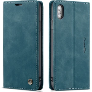 iPhone Xs / iPhone x Için Retro Pu Deri Tpu Kart Bölmeli Manyetik Flip Standlı Kılıf (Yurt Dışından)