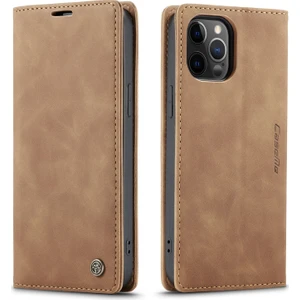 iPhone 12 / iPhone 12 Pro Için Retro Pu Deri Tpu Kart Bölmeli Manyetik Flip Standlı Kılıf (Yurt Dışından)