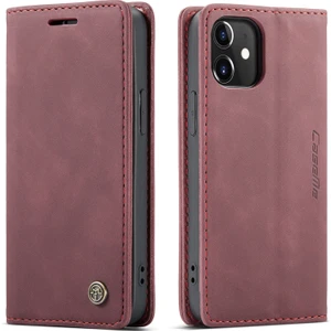 iPhone 12 Mini Için Retro Pu Deri Tpu Kart Bölmeli Manyetik Flip Standlı Kılıf (Yurt Dışından)