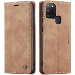 Samsung Galaxy A21S Için Retro Pu Deri Tpu Kart Bölmeli Manyetik Flip Standlı Kılıf (Yurt Dışından)