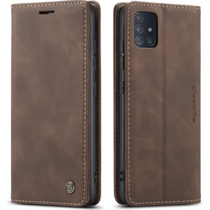 Samsung Galaxy A51 Için Retro Pu Deri Tpu Kart Bölmeli Manyetik Flip Standlı Kılıf (Yurt Dışından)