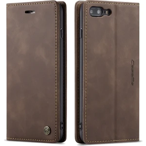 iPhone 7 Plus / 8 Plus Için Retro Pu Deri Tpu Kart Bölmeli Manyetik Flip Standlı Kılıf (Yurt Dışından)
