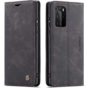 Huawei P40 Pro Için Retro Pu Deri Tpu Kart Bölmeli Manyetik Flip Standlı Kılıf (Yurt Dışından)