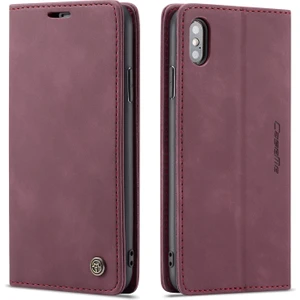 iPhone Xs / iPhone x Için Retro Pu Deri Tpu Kart Bölmeli Manyetik Flip Standlı Kılıf (Yurt Dışından)