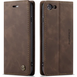 iPhone Se 2020 / iPhone 7 / iPhone 8 Için Retro Pu Deri Tpu Kart Bölmeli Manyetik Flip Standlı Kılıf (Yurt Dışından)