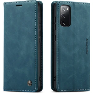 Samsung Galaxy S20 Fe 5g Için Retro Pu Deri Tpu Kart Bölmeli Manyetik Flip Standlı Kılıf (Yurt Dışından)