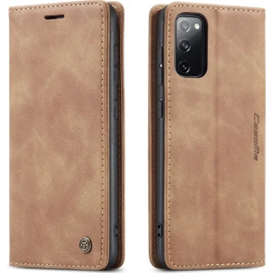 Samsung Galaxy S20 Fe 5g Için Retro Pu Deri Tpu Kart Bölmeli Manyetik Flip Standlı Kılıf (Yurt Dışından)