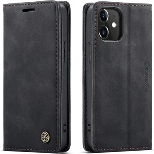 iPhone 12 Mini Için Retro Pu Deri Tpu Kart Bölmeli Manyetik Flip Standlı Kılıf (Yurt Dışından)