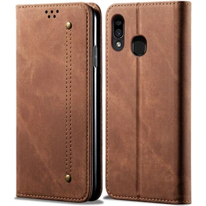 Samsung Galaxy A20 / A30 Için Retro Deri Flip Standlı Kılıf (Yurt Dışından)