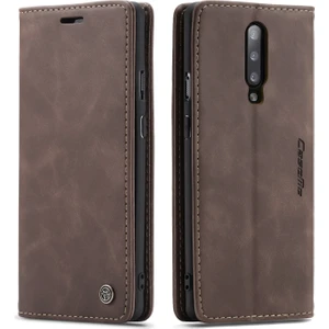 Oneplus 7 Pro Için Retro Pu Deri Tpu Kart Bölmeli Manyetik Flip Standlı Kılıf (Yurt Dışından)