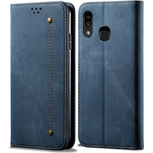 Samsung Galaxy A20 / A30 Için Retro Deri Flip Standlı Kılıf (Yurt Dışından)