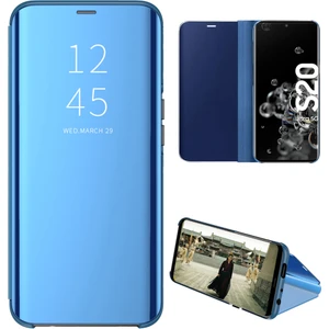 Samsung Galaxy S20 Ultra Için Aynalı Pu Deri Standlı Kılıf (Yurt Dışından)