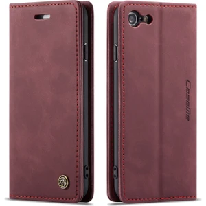 iPhone Se 2020 / iPhone 7 / iPhone 8 Için Retro Pu Deri Tpu Kart Bölmeli Manyetik Flip Standlı Kılıf (Yurt Dışından)