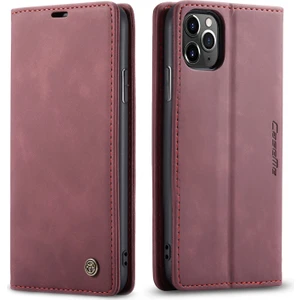 iPhone 11 Pro Max Için Retro Pu Deri Tpu Kart Bölmeli Manyetik Flip Standlı Kılıf (Yurt Dışından)