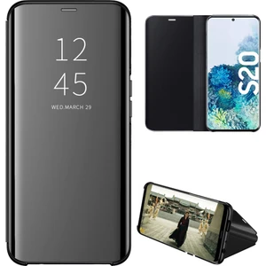Samsung Galaxy S20 Için Aynalı Pu Deri Standlı Kılıf (Yurt Dışından)