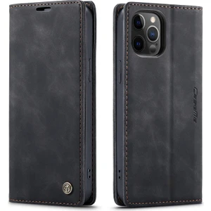 iPhone 12 / iPhone 12 Pro Için Retro Pu Deri Tpu Kart Bölmeli Manyetik Flip Standlı Kılıf (Yurt Dışından)