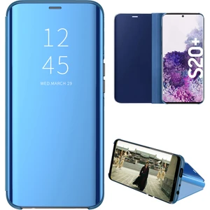 Samsung Galaxy S20 Plus Için Aynalı Pu Deri Standlı Kılıf (Yurt Dışından)