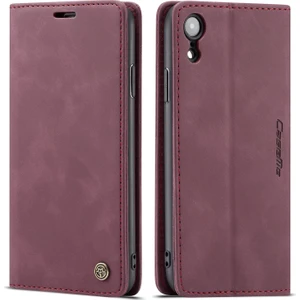 iPhone Xr Için Retro Pu Deri Tpu Kart Bölmeli Manyetik Flip Standlı Kılıf (Yurt Dışından)