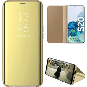 Samsung Galaxy S20 Için Aynalı Pu Deri Standlı Kılıf (Yurt Dışından)