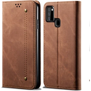Samsung Galaxy A21S Için Retro Deri Flip Cüzdan Standlı Kılıf (Yurt Dışından)