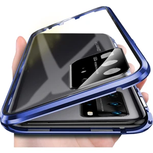 Huawei P40 Pro Için Manyetik Arkalı Önlü Tam Koruma Kamera Korumalı Temper Cam (Yurt Dışından)