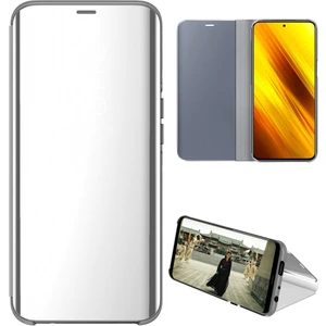 Xiaomi Poco X3 Nfc Için Aynalı Pu Deri Standlı Kılıf (Yurt Dışından)