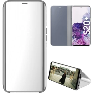 Samsung Galaxy S20 Plus Için Aynalı Pu Deri Standlı Kılıf (Yurt Dışından)