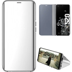 Samsung Galaxy S20 Ultra Için Aynalı Pu Deri Standlı Kılıf (Yurt Dışından)