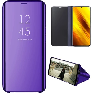 Xiaomi Poco X3 Nfc Için Aynalı Pu Deri Standlı Kılıf (Yurt Dışından)