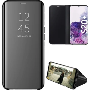 Samsung Galaxy S20 Plus Için Aynalı Pu Deri Standlı Kılıf (Yurt Dışından)