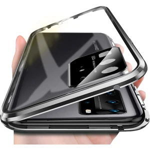Huawei P40 Pro Için Manyetik Arkalı Önlü Tam Koruma Kamera Korumalı Temper Cam (Yurt Dışından)