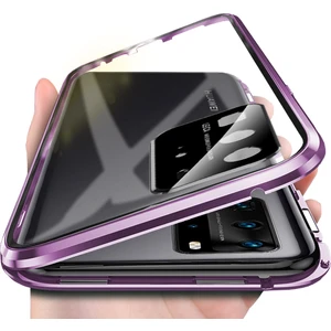 Huawei P40 Pro Için Manyetik Arkalı Önlü Tam Koruma Kamera Korumalı Temper Cam (Yurt Dışından)