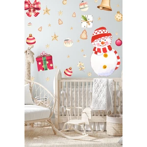 Yılbaşı Sticker Kardan Adam ve Yeni Yıl Çocuk Odası Sticker Seti