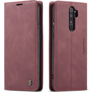 Xiaomi Redmi Note 8 Pro Için Retro Pu Deri Tpu Kart Bölmeli Manyetik Flip Standlı Kılıf (Yurt Dışından)