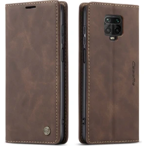 Xiaomi Redmi Note 9 Pro Için Retro Pu Deri Tpu Kart Bölmeli Manyetik Flip Standlı Kılıf (Yurt Dışından)
