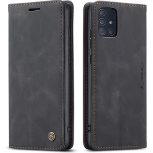 Samsung Galaxy A51 Için Retro Pu Deri Tpu Kart Bölmeli Manyetik Flip Standlı Kılıf (Yurt Dışından)