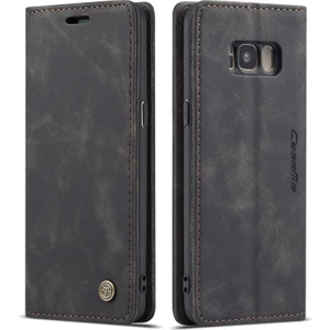 Samsung Galaxy S8 Için Retro Pu Deri Tpu Kart Bölmeli Manyetik Flip Standlı Kılıf (Yurt Dışından)