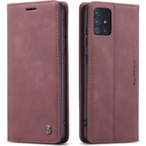 Samsung Galaxy A51 Için Retro Pu Deri Tpu Kart Bölmeli Manyetik Flip Standlı Kılıf (Yurt Dışından)