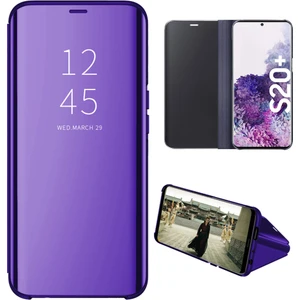Samsung Galaxy S20 Plus Için Aynalı Pu Deri Standlı Kılıf (Yurt Dışından)