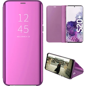 Samsung Galaxy S20 Plus Için Aynalı Pu Deri Standlı Kılıf (Yurt Dışından)