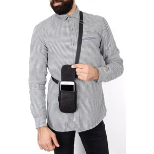 Deri Telefon Bölmeli Omuzdan Askılı Bel Omuz Çantası (17X9X4,5 Cm.) Nw-