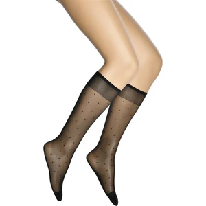 Puantiye Desenli 20 Denye Dizaltı Kadın Çorap