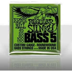 Ernie Ball P02836 Regular Slinky Nickel 45-130 (5 Telli) Bas Gitar Teli