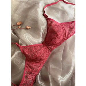 Telli Dantel Sütyen Bordo - 75B