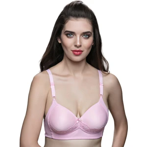 Telsiz Dantelli Süngerli Minimizer Sütyen Pembe – 95B